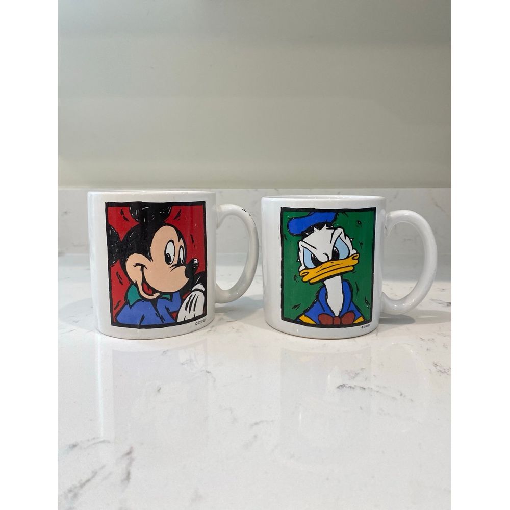 Mickey and Donald Vintage coffee mugs